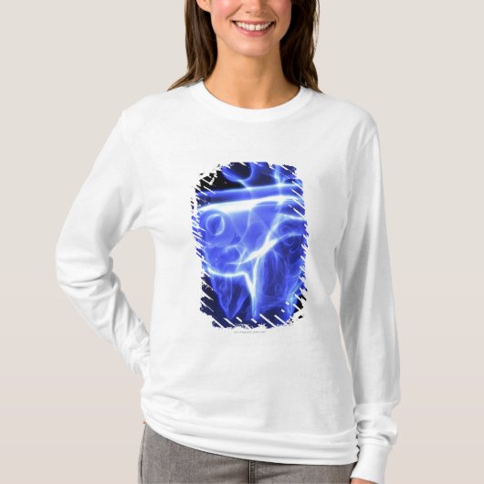 人間のハートの発光性の眺め Tシャツ (正面)