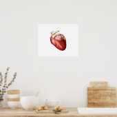 人間のハートイラストレーション ポスター (キッチン)