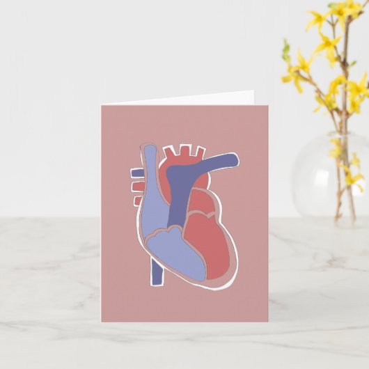 人間のハートカード カード (黄色い花)