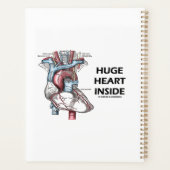 人間のハート解剖図の中の巨大なハート プランナー手帳 (裏面)