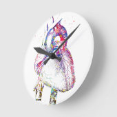 人間のハート ラウンド壁時計 (傾斜)