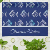 人間のパターン キッチンタオル (折り畳み)