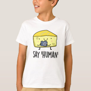 人間のフォトグラファーおもしろいズチーズパンを言う Tシャツ
