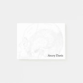 人間の一時的な筋肉を引くヴィンテージの解剖学 ポストイット (正面)