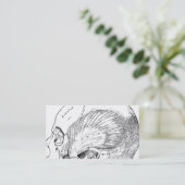 人間の一時的な筋肉を引くヴィンテージの解剖学 名刺 (スタンド正面)