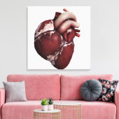 人間の三次元的なハートの正面 キャンバスプリント (インサイチュ (リビング))
