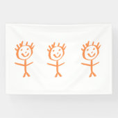 人間の人形 横断幕 (横)