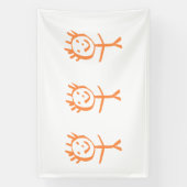 人間の人形 横断幕 (縦)