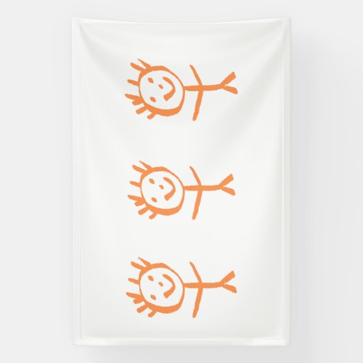 人間の人形 横断幕 (縦)