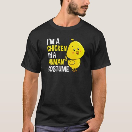 人間の仮装鶏 Tシャツ (正面)