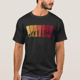 人間の健康体操の進化レトロヴィンテージ通り Tシャツ