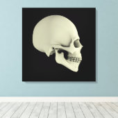 人間の側面図スカル キャンバスプリント (インサイチュ (ウッドフロア))