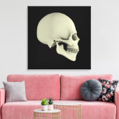 人間の側面図スカル キャンバスプリント (インサイチュ (リビング))
