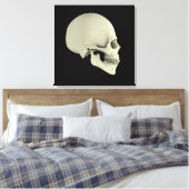 人間の側面図スカル キャンバスプリント (インサイチュ (寝室))