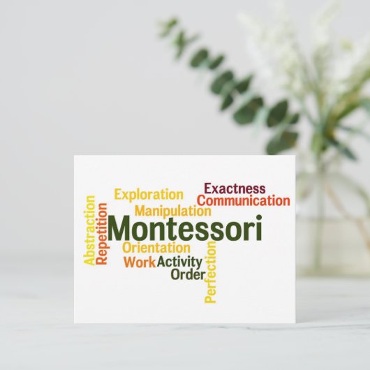 人間の傾向の単語の芸術版1 ポストカード (スタンド正面)