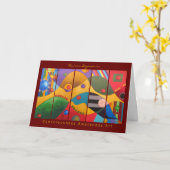 人間の原動力の挨拶状 カード (黄色い花)