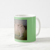 人間の友最高の人が彼の動物のポートレートcの為にポーズ コーヒーマグカップ (正面右)