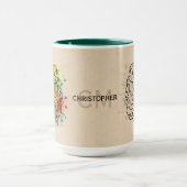 人間の右と右の脳が環境に合わせてカスタマイズ マグカップ (中央)