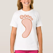 人間の右足 Tシャツ (正面)