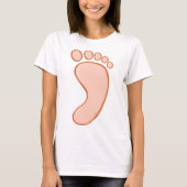 人間の右足 Tシャツ (正面)