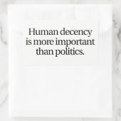 人間の品格ステッカー 長方形シール (バッグ)