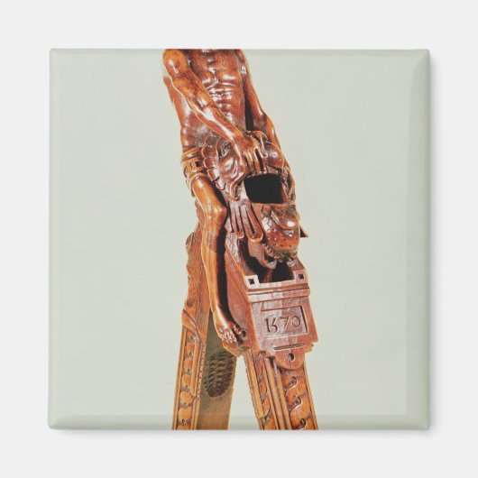 人間の型枠の中のクルミのクラッカー マグネット (正面)