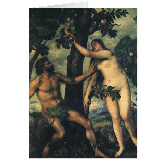 『人間の堕落』- ティツィアーノ作 『アダムとエヴァ』 (正面)