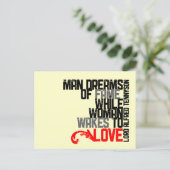 人間の夢は…活版デザイン ポストカード (スタンド正面)