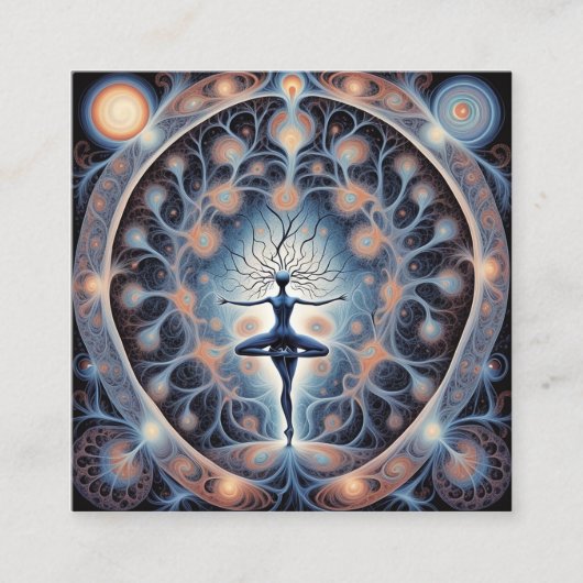 人間の大脳は、おそらく最も大きな脳の一つである スクエア名刺 (正面)