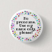 人間の姿の円に代名詞/名前なし 缶バッジ (正面)