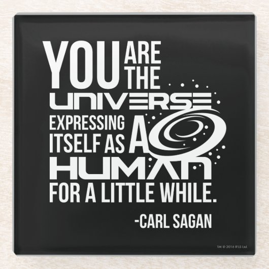 人間の宇宙 ガラスコースター (正面)