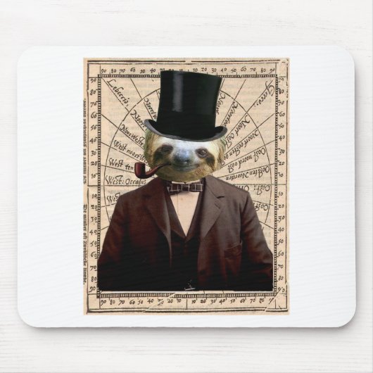 人間の形をしている怠惰の人ビクトリアンなSteampunk マウスパッド (正面)