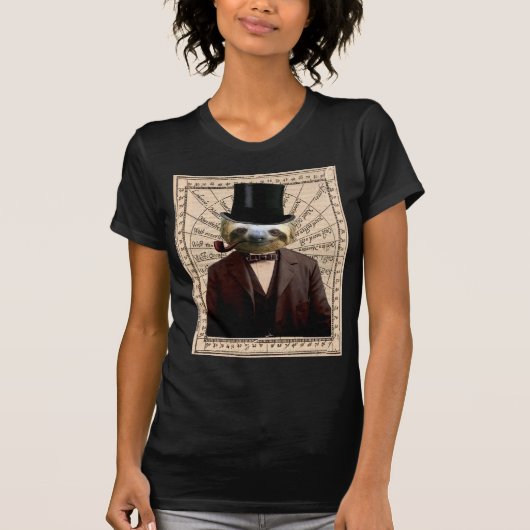 人間の形をしている怠惰の人ビクトリアンなSteampunk Tシャツ (正面)