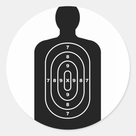 人間の形状目標 ラウンドシール (正面)