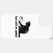 人間の怖い遊スカルを持つ黒猫 Case-Mate iPhoneケース (裏面 / 右)