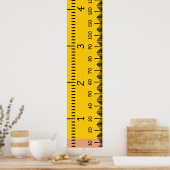 人間の成長グラフのルーラー |印刷可能な成長 ポスター (キッチン)