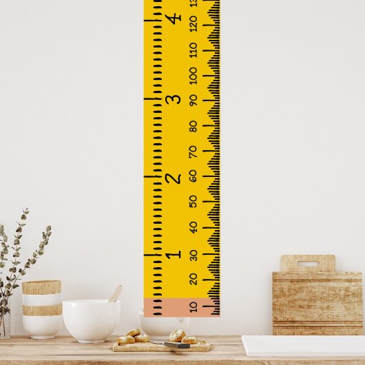 人間の成長グラフのルーラー |印刷可能な成長 ポスター (キッチン)