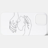 人間の手のウク保護ライナ。ウクライナ語 Case-Mate iPhoneケース (裏面 (横))