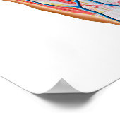 人間の手の背部の解剖学 ポスター (角)