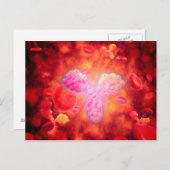 人間の抗体を顕微鏡で見た図 ポストカード (正面/裏面)