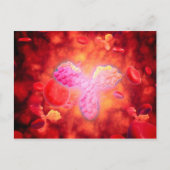 人間の抗体を顕微鏡で見た図 ポストカード (正面)