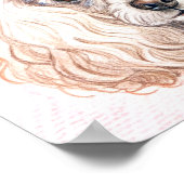 人間の服装のポスターを着たおしゃれな犬 ポスター (角)