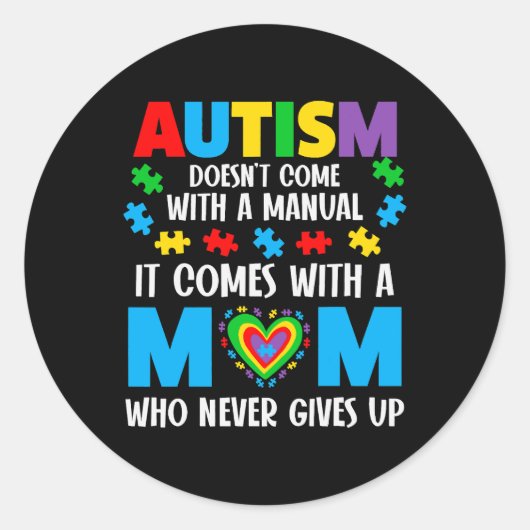 人間の来自閉症は持ち合わせない ラウンドシール (正面)