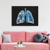 人間の概念像4ハート キャンバスプリント (インサイチュ (リビング))