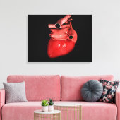 人間の概念図3.人間のハートの概念 キャンバスプリント (インサイチュ (リビング))