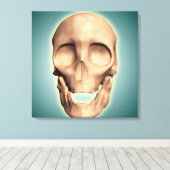 人間の概念図、スカル、正面図 キャンバスプリント (インサイチュ (ウッドフロア))