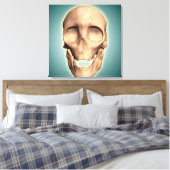 人間の概念図、スカル、正面図 キャンバスプリント (インサイチュ (寝室))