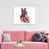 人間の横断ハート キャンバスプリント (インサイチュ (リビング))