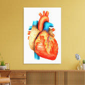 人間の正面ハート キャンバスプリント (インサイチュ (リビング))