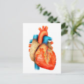 人間の正面ハート ポストカード (スタンド正面)